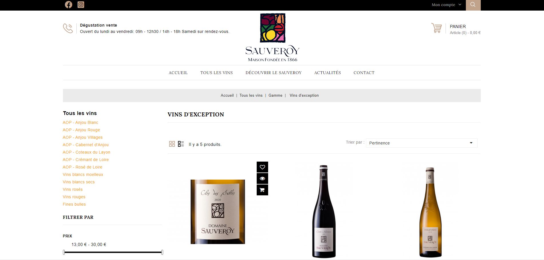 ajout bouteille vin panier