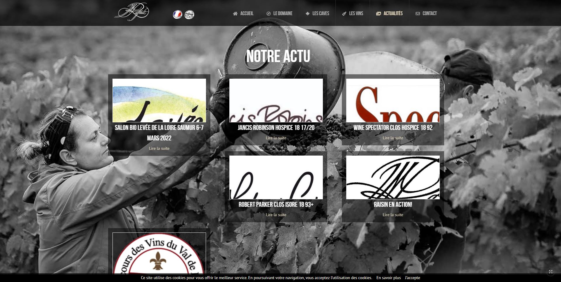 les actualités du domaine Jean Maurice Raffault